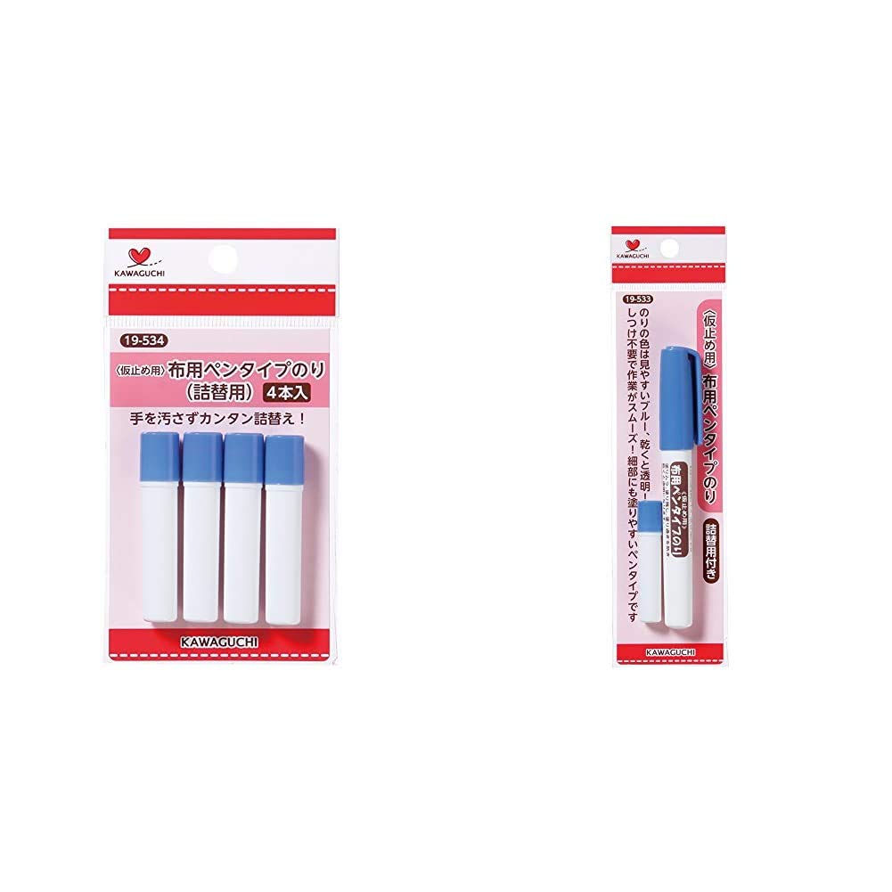 Amazon | KAWAGUCHI 仮止め用 布用ペンタイプ のり 詰替用 透明